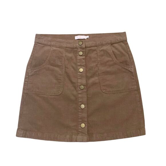 Tory Burch Beige Brown Tan Lucitano Skirt Corduroy Size 8 Short Mini - Picture 1 of 9